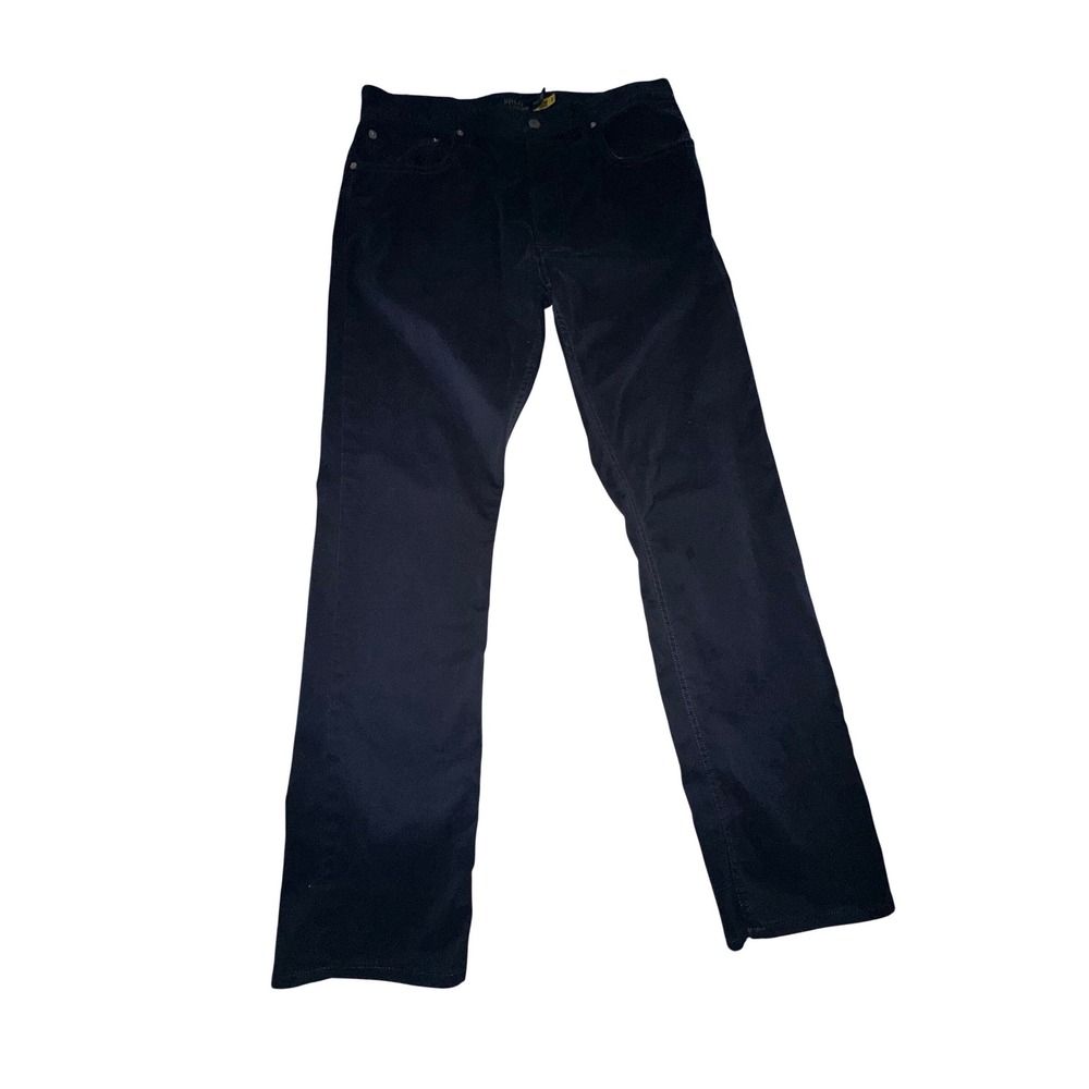 Polo Ralph Lauren Varick Slim Straight Stretch Sateen Pants 33x32 Navy